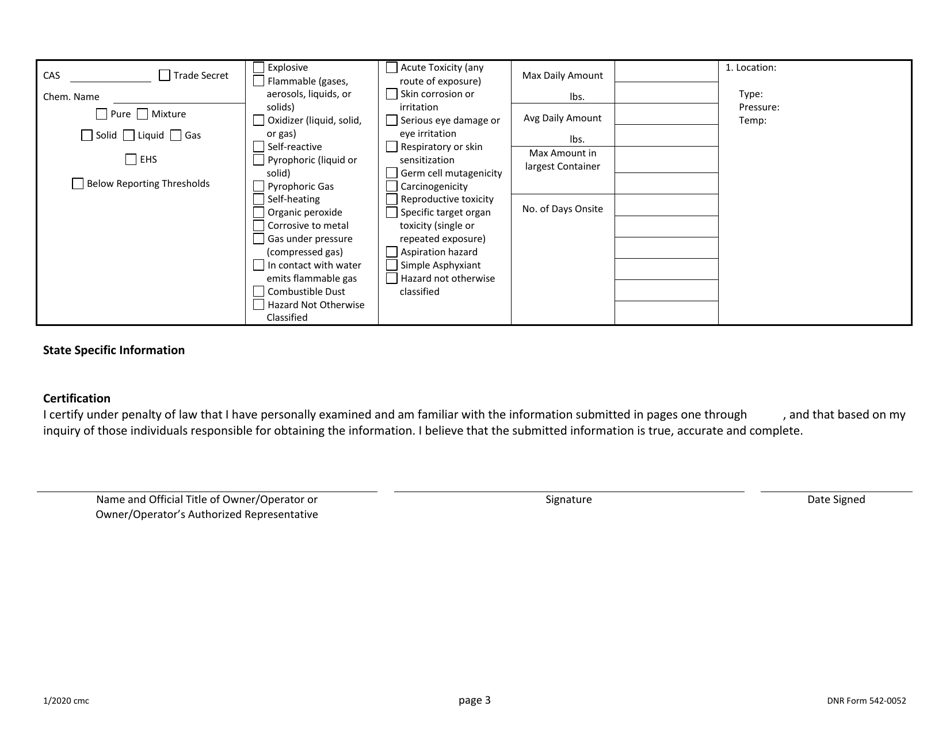 DNR Form 542-0052 Tier 2 Online Submission Report - Iowa, Page 3
