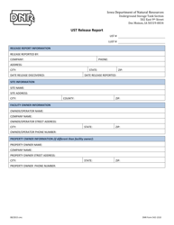 DNR Form 542-1310 Ust Release Report - Iowa