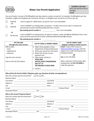 Document preview: DNR Form 542-3106 Water Use Permit Application - Iowa