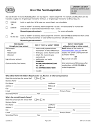 DNR Form 542-3106 Water Use Permit Application - Iowa