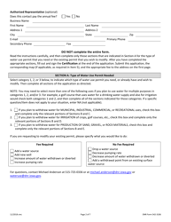 DNR Form 542-3106 Water Use Permit Application - Iowa, Page 2