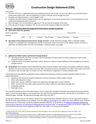 DNR Form 542-8068 Construction Design Statement (Cds) - Iowa