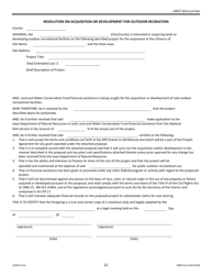 DNR Form 542-0128 Land and Water Conservation Fund Grant Application - Iowa, Page 22