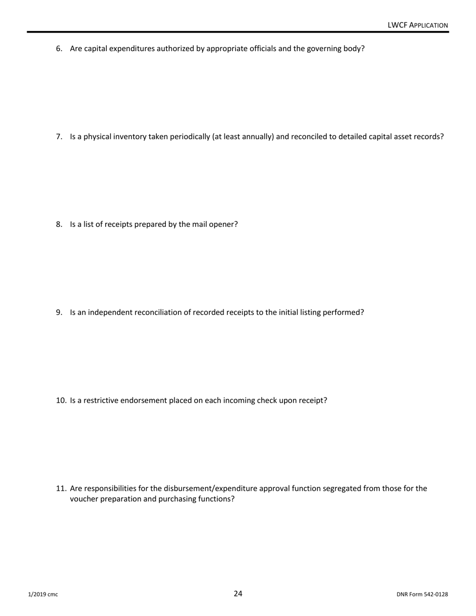 DNR Form 542-0128 Land and Water Conservation Fund Grant Application - Iowa, Page 24
