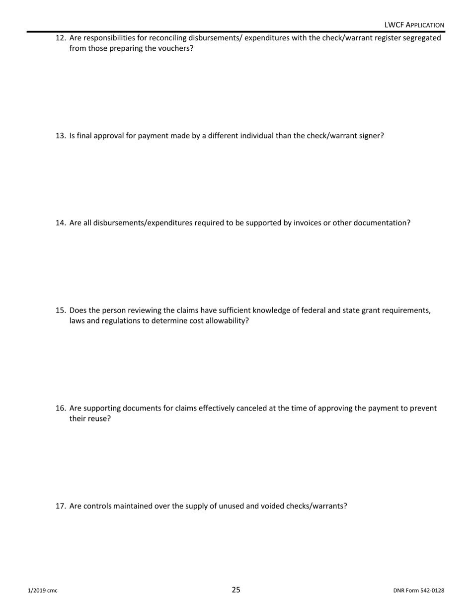 DNR Form 542-0128 Land and Water Conservation Fund Grant Application - Iowa, Page 25