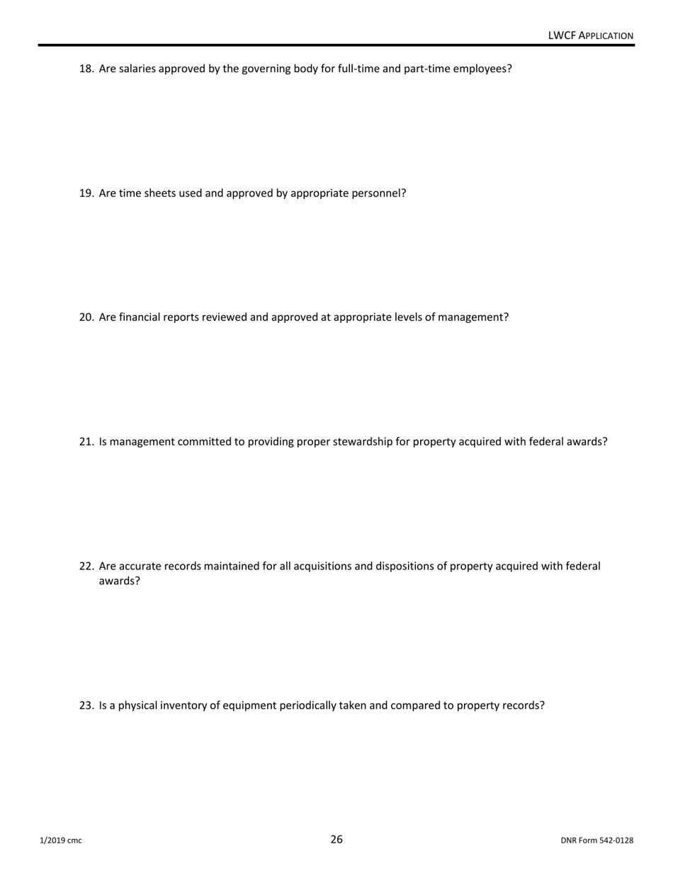 DNR Form 542-0128 Land and Water Conservation Fund Grant Application - Iowa, Page 26