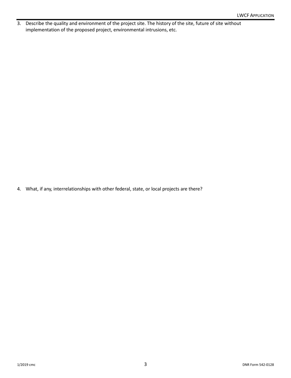 DNR Form 542-0128 Land and Water Conservation Fund Grant Application - Iowa, Page 3