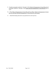 Instructions for Expungement of Arrest Record - Kansas, Page 2