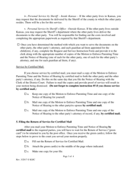 Instructions for Motion to Enforce Parenting Time - Kansas, Page 3