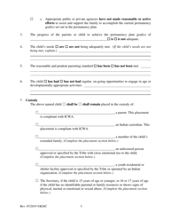 Form 219.4 Ndian Child Welfare Act Permanency Hearing Order Based on the Citzen Review Board Hearing for Another Planned Permanent Living Arrangement - Kansas, Page 3