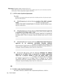 Form 221.1 Indian Child Welfare Act Permanency Hearing Order for Child in Need of Care Post-termination - Kansas, Page 4