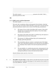 Form 221.1 Indian Child Welfare Act Permanency Hearing Order for Child in Need of Care Post-termination - Kansas, Page 5
