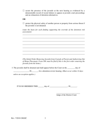 Form 316 Order Accepting Waiver of Detention Hearing and Order for Detention - Kansas, Page 3