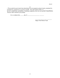 Form 326 Journal Entry of Hearing Relating to Competency Upon Report of Chief Medical Officer - Kansas, Page 2