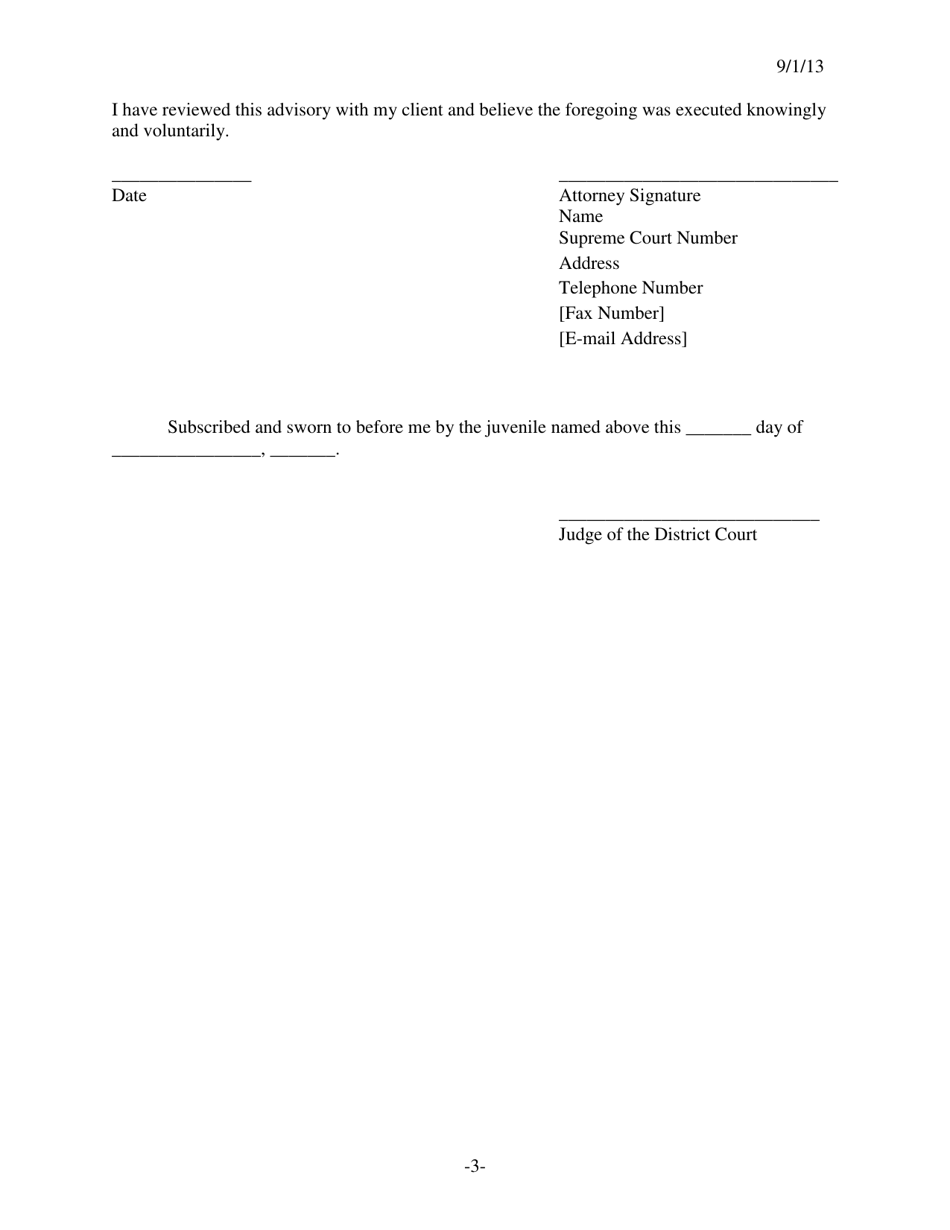 Form 340 Plea Form and Advisory - Kansas, Page 3