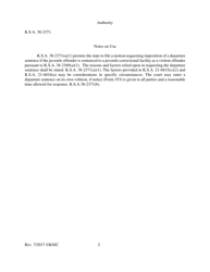 Form 352 Motion for Departure Sentence - Kansas, Page 2