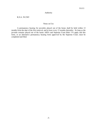 Form 362 Permanency Hearing Journal Entry and Order - Kansas, Page 5