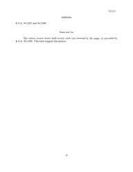 Form 308 Citizen Review Board Referral Order - Kansas, Page 2