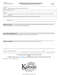 Form PPS1006 Report of Unexcused School Absences - Kansas, Page 2