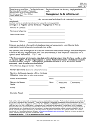 Formulario PPS1011 Divulgacion De La Informacion - Kansas (Spanish)