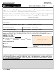 VA Form 0925b General Medical Form