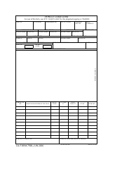 Document preview: DA Form 7598 Vehicle Load Card