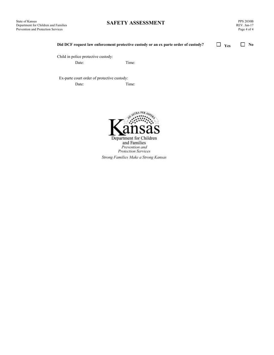 Form PPS2030B Safety Assessment - Kansas, Page 4