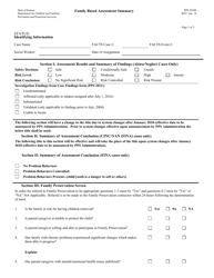 Document preview: Form PPS2030F Family Based Assessment Summary - Kansas