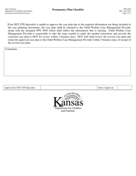 Form PPS3058 Permanency Plan Checklist - Kansas, Page 2