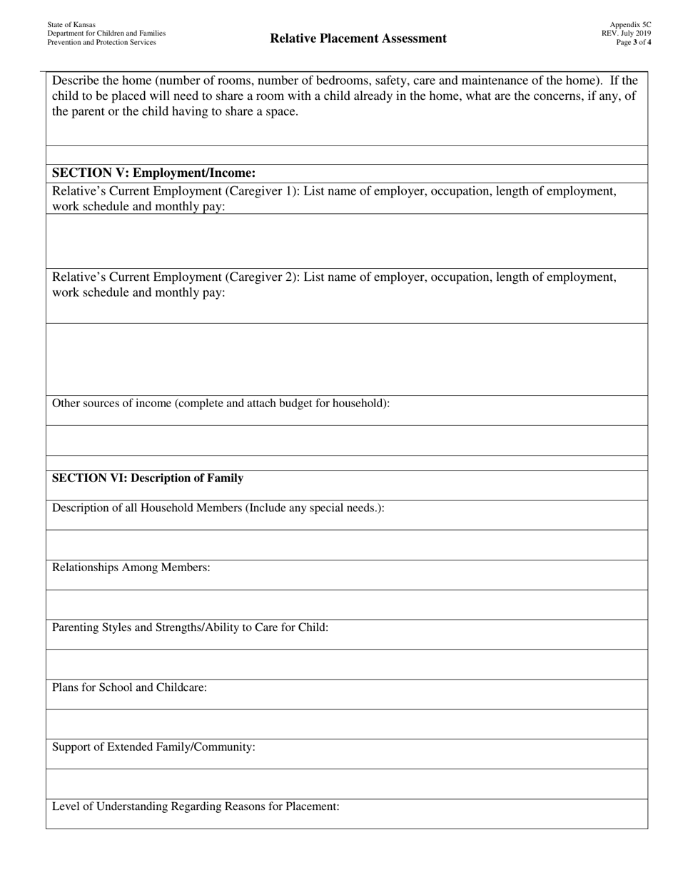 Appendix 5C Relative Placement Assessment - Kansas, Page 3