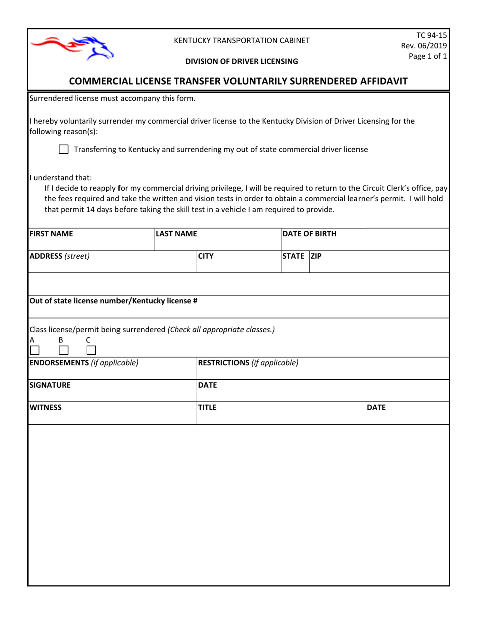 Form TC9415 Fill Out, Sign Online and Download Printable PDF