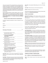 Instructions for Form 741, 42A741 Kentucky Fiduciary Income Tax Return - Kentucky, Page 3