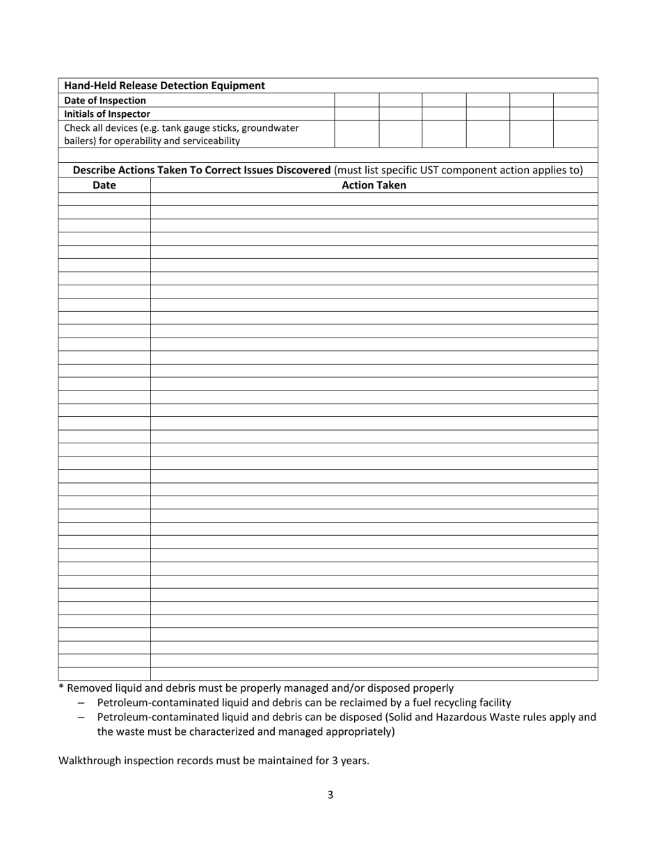 Monthly and Annual Periodic Operation and Maintenance Walkthrough Inspection Checklist - Louisiana, Page 3