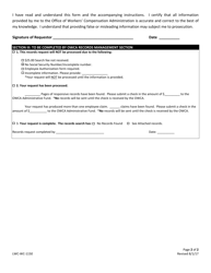 Form LWC-WC-1150 Workers&#039; Compensation Records Request Form - Louisiana, Page 2