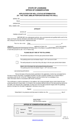 Form STRP-IA Application for Well Status Determination (Ia - Two Year, Similar Perforation Inactive Well) - Louisiana, Page 2