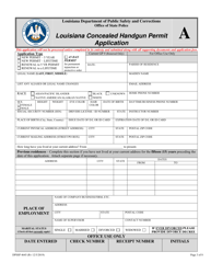 Form DPSSP4645 Louisiana Concealed Handgun Permit Application - Louisiana, Page 3