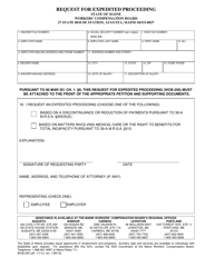 Document preview: Form WCB-250 Request for Expedited Proceeding - Maine