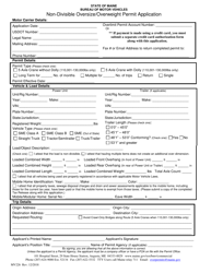 Form MV226 Download Fillable PDF or Fill Online Non-divisible Oversize ...