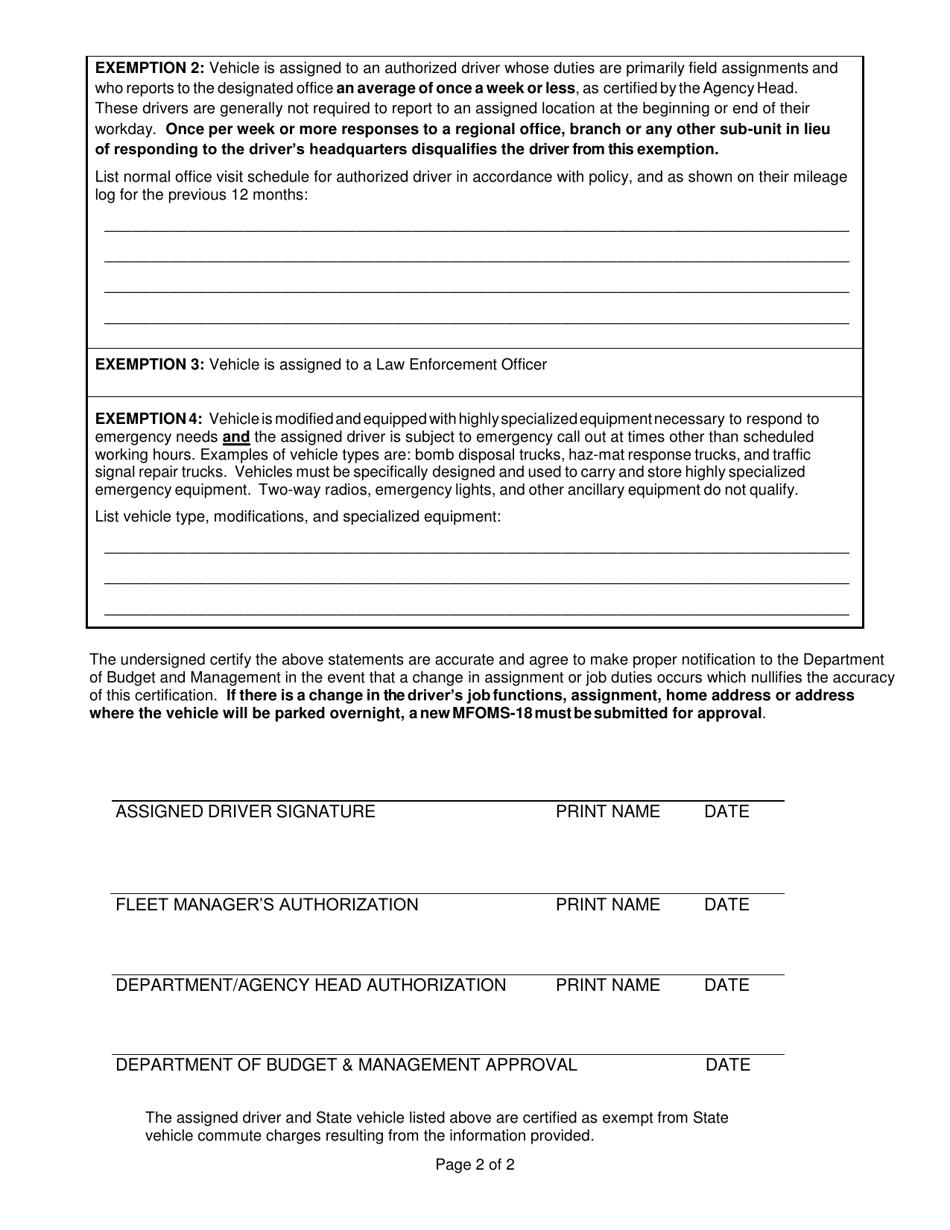 Form MFOMS-18 - Fill Out, Sign Online and Download Fillable PDF ...