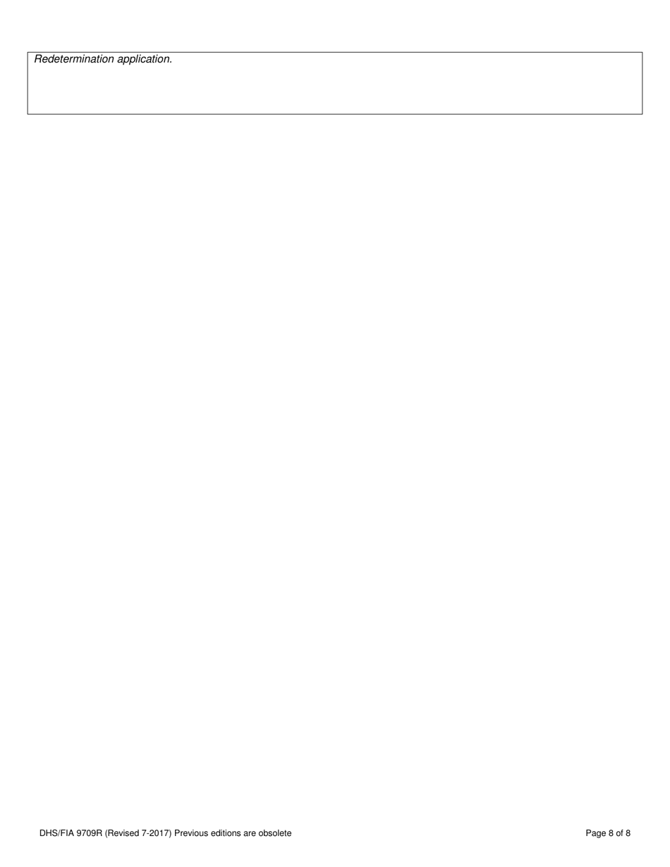 Form DHS / FIA9709R Long-Term Care / Waiver Medical Assistance Redetermination Application - Maryland, Page 10