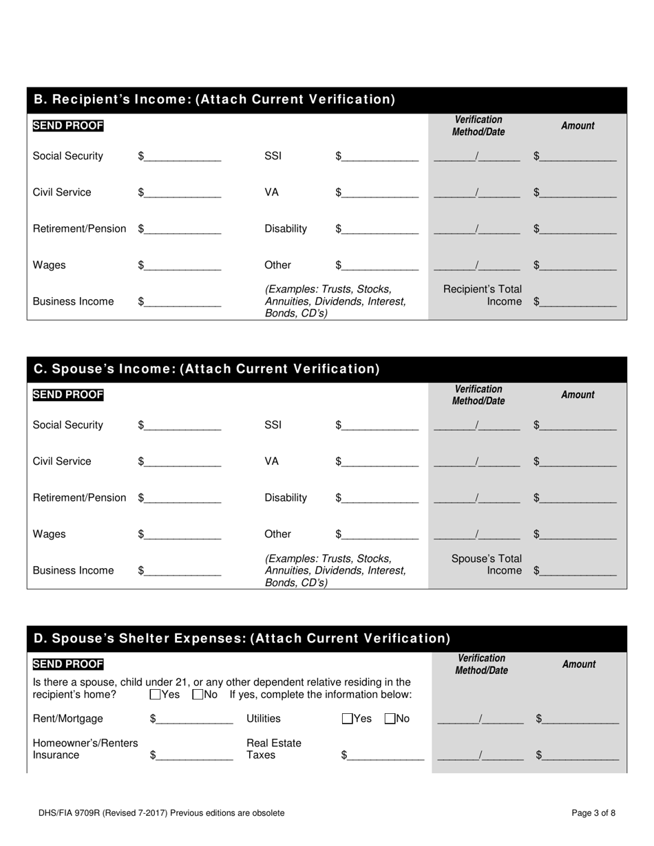 Form DHS / FIA9709R Long-Term Care / Waiver Medical Assistance Redetermination Application - Maryland, Page 5
