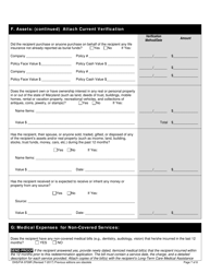 Form DHS/FIA9709R Long-Term Care/Waiver Medical Assistance Redetermination Application - Maryland, Page 9