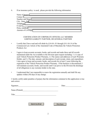 Maryland Vehicle Protection Product Warrantor Registration Application and Checklist - Maryland, Page 2