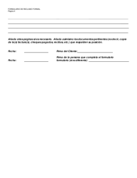 Formulario De Indagacion / Controversia - Maryland (Spanish), Page 4