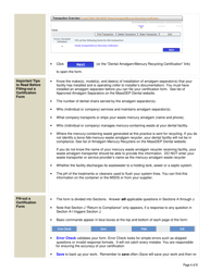 Instructions for Dental Amalgam / Mercury Recycling Certification Form - Massachusetts, Page 4