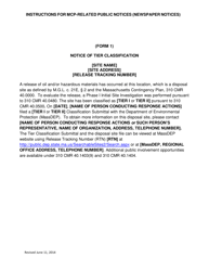 Instructions for Form 1, 2, 3, 4 Newspaper Public Notices of Response Action Status - Massachusetts, Page 3