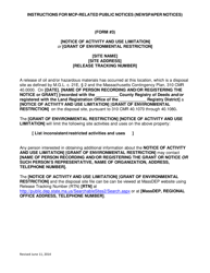 Instructions for Form 1, 2, 3, 4 Newspaper Public Notices of Response Action Status - Massachusetts, Page 5