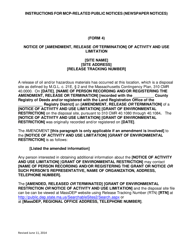 Instructions for Form 1, 2, 3, 4 Newspaper Public Notices of Response Action Status - Massachusetts, Page 6