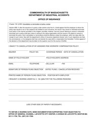 Document preview: Appeal of Cancellation or Termination of Policy - Massachusetts