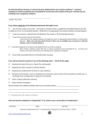 Application Update/Change Form - Housing Situation, Employment, Veteran Status - Massachusetts, Page 2